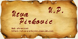 Utva Pirković vizit kartica
